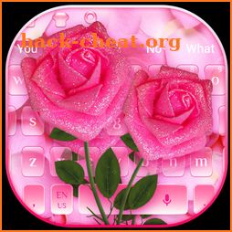 Pink Roses Shine Keyboard icon
