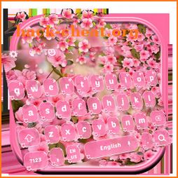Pink Sakura Flowers Keyboard Theme icon