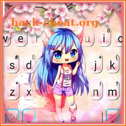 Pink Sakura Girl Keyboard Theme icon