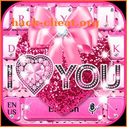 Pink Sequin Heart keyboard icon