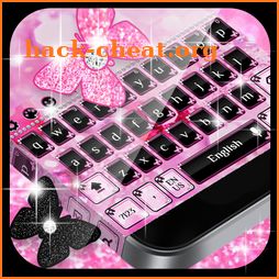 Pink Shine Butterfly keyboard icon