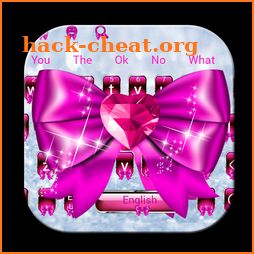 Pink Shiny Bowknot Keyboard icon
