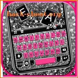 Pink Silver Glitter Keyboard Background icon