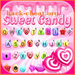 Pink Sweet Candy Keyboard Background icon