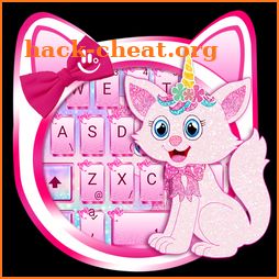 Pink Unicorn Cat Keyboard Theme icon
