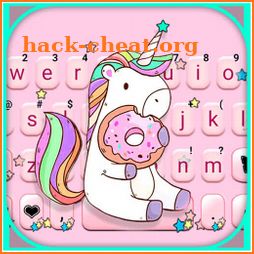 Pink Unicorn Donut Keyboard Theme icon