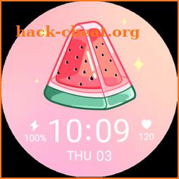 Pink watermelon icon