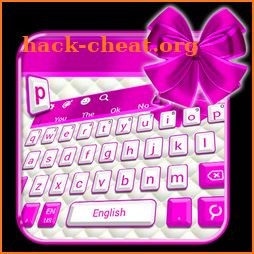 Pink White Bow Keyboard Theme icon