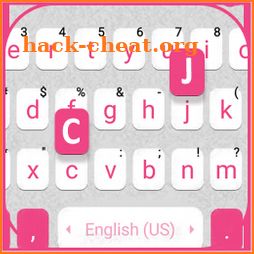 Pink White Chat Keyboard Theme icon