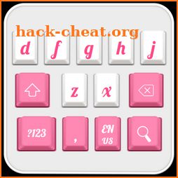 Pink White Keyboard icon