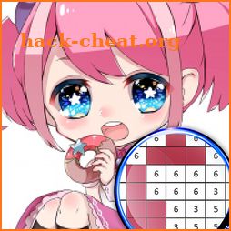 Pixel Art Anime Color By Number Sandbox Coloring icon