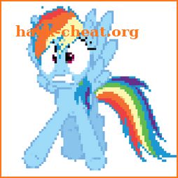 Pixel art Coloring by numbers for  little pony icon