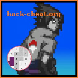 Pixel Art Sasuke Coloring Games icon