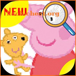 Pixel Piggy In Number Art Coloring icon