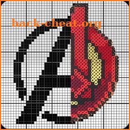Pixel Superhero Color by Number 3D icon