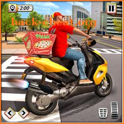Pizza Delivery Boy Driving Simulator : Bike Games icon