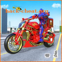Pizza Delivery Robot Moto Bike Transport Game 2021 icon