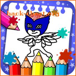 Pj super heroes coloring mask icon