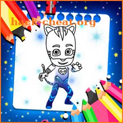 Pj super heroes coloring mask icon