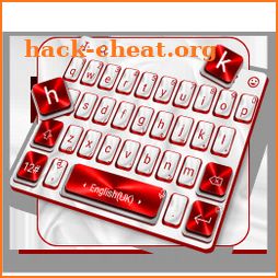 Plush White Red Keyboard Theme icon