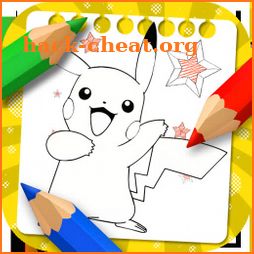 Poke coloring pika game icon