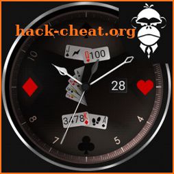 Poker analog watch face icon