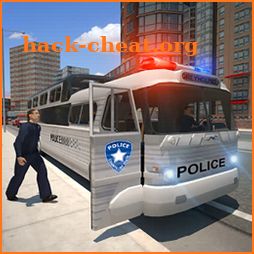 Police bus prison transport 3D icon