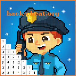 Police Color by Number Book - Pixel Art Pages icon