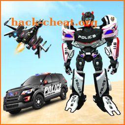 Police Prado Robot Car Transformation War icon