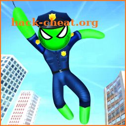 Police Spider Stickman Rope Hero Crime Gangster icon