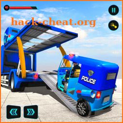 Police Tuk Tuk Transporter :Police Transport Games icon