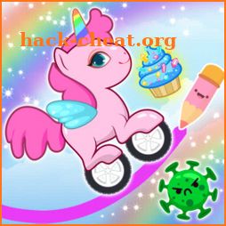 Pony Go : Drawing Race - Rainbow Paint Lines icon