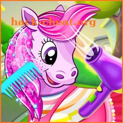 Pony pet salon: pony care games icon