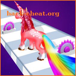 Ponytail unicorn icon