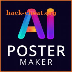 Poster generator AI flyer make icon