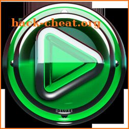Poweramp skin Green Glas delux icon