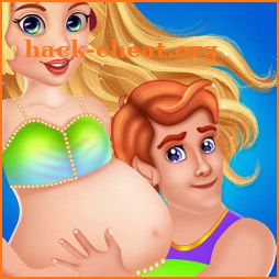 Pregnant mermaid mommy & newborn babysitter game icon