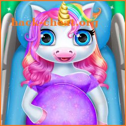 Pregnant Unicorn Mom And Baby Daycare icon