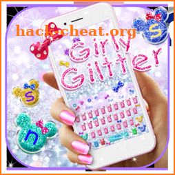 Pretty Girly Glitter Keyboard Theme icon