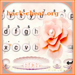 Pretty Pearl Flowers Keyboard Theme icon