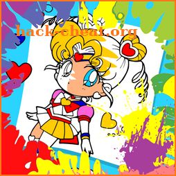 Princess anime Coloring Books for Kids Free Games icon