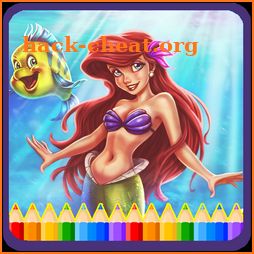 Princess Ariel The Little Mermaid Coloring Game icon