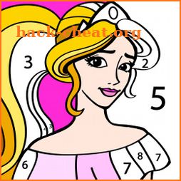 Princess Color by Number – Princess Coloring Book icon