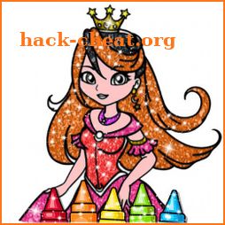 Princess Coloring Book for Kids - Glitter icon