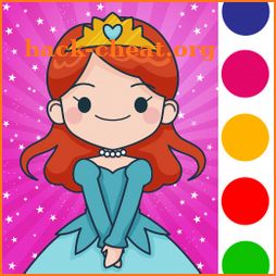 Princess Coloring Book Glitter Game icon