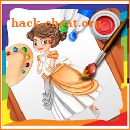 Princess Coloring Game for Kids and Girls icon
