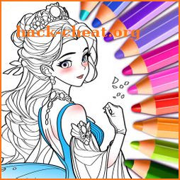 Princess Game Fantasy Coloring icon