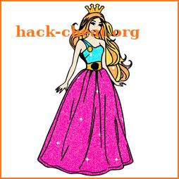 Princess Glitter Color by Number - Girls Coloring icon