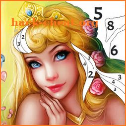 Princess Paint by Number Game icon