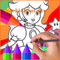 Princess Peach Coloring book icon